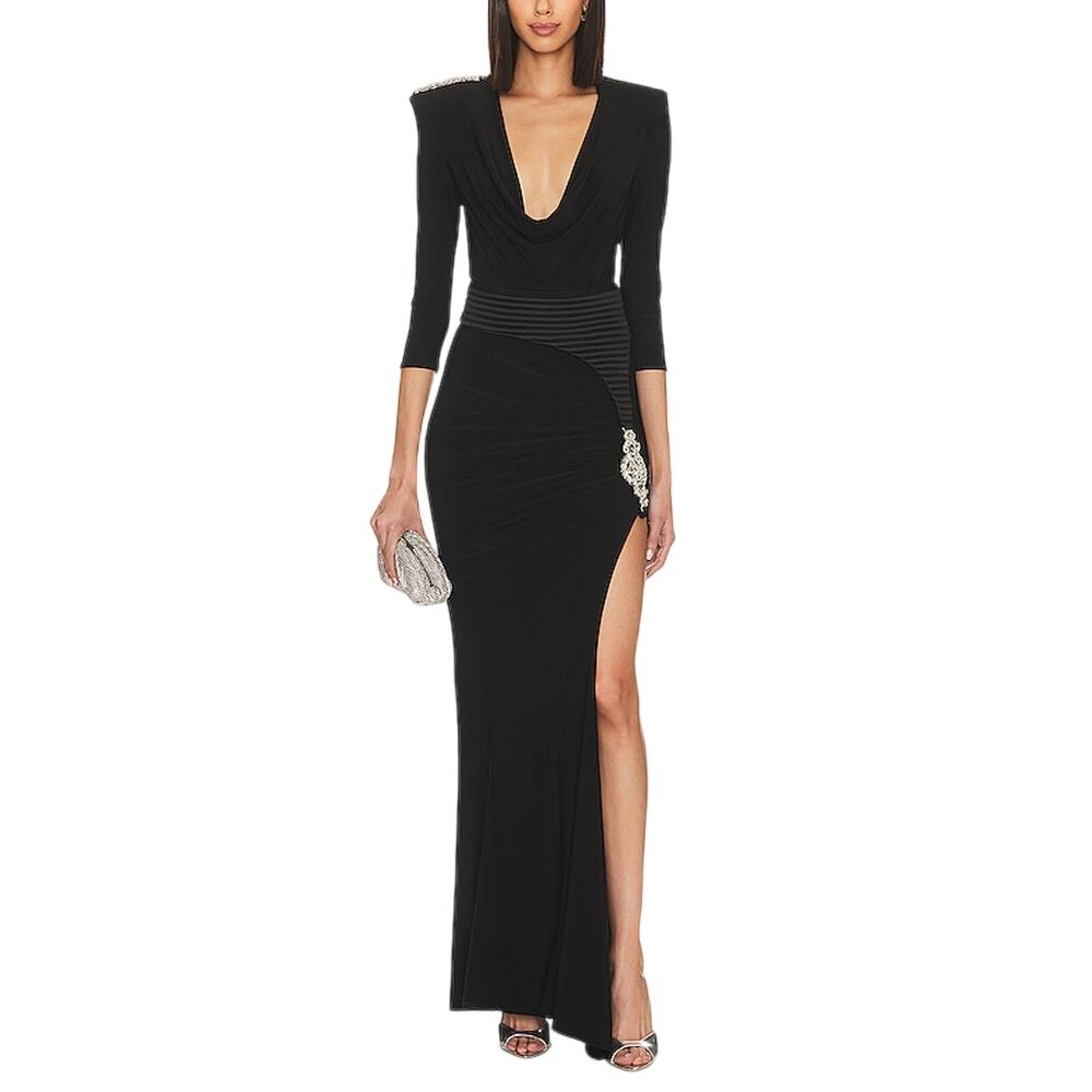 Zhivago Embellished Black Riots Hope Gown Size 6